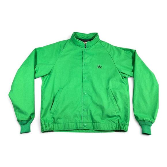 Vintage Pioneer Seeds Jacket Adult MEDIUM Green Swingster Raglan Farmer 90s - Picture 1 of 8